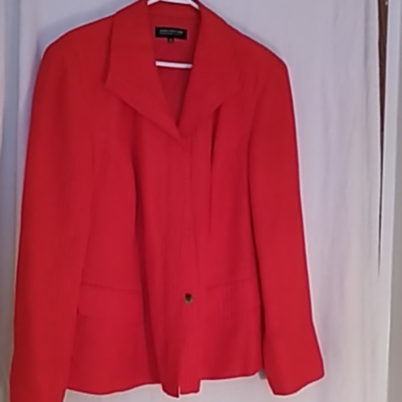 Jones New York Orange Linen/silk Blazer 16W - Picture 5 of 6